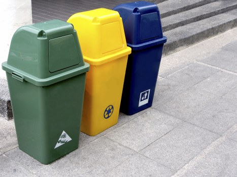 Variety of construction waste materials
