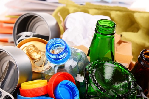 Professional team handling commercial waste